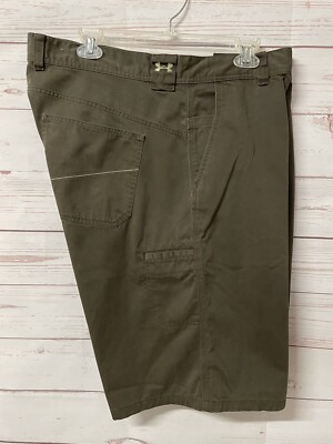 Under Armour 208603 PGA Golf Brown Cargo Chino Shorts Mens Size 42 Fast Ship