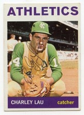 CHARLEY LAU Signed 1964 Topps  #229 Athletics A's  