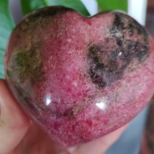 659g polierter kaiserlicher Rhodonit herzförmig aus Madagaskar V112 - Bild 6 von 8