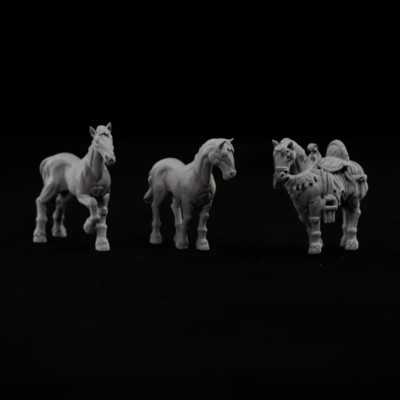 Tabletop Figuren 28mm Pferde Tiere DnD, Herr der Ringe, Dungeon, DSA, Warhammer
