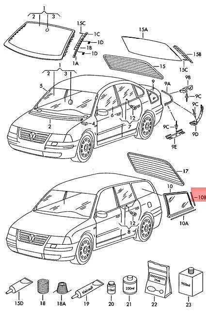 Tapicería trasera derecha original VW Passat 4Motion aluminio brillante 3B9853348A7Z7 Foto 2 de 2