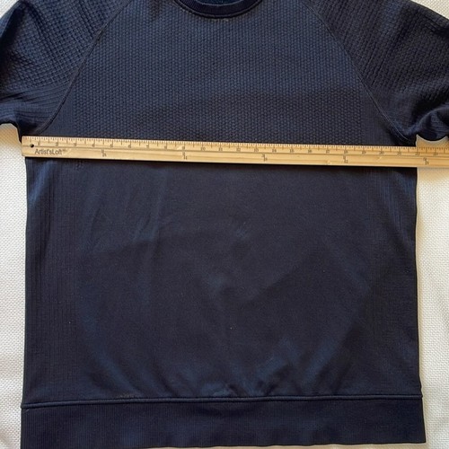 Lululemon Engineered Warmth Long Sleeve Crew Tech Layer Size L Black Merino Wool - Picture 7 of 9