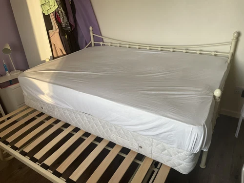 Metal bed frame double used