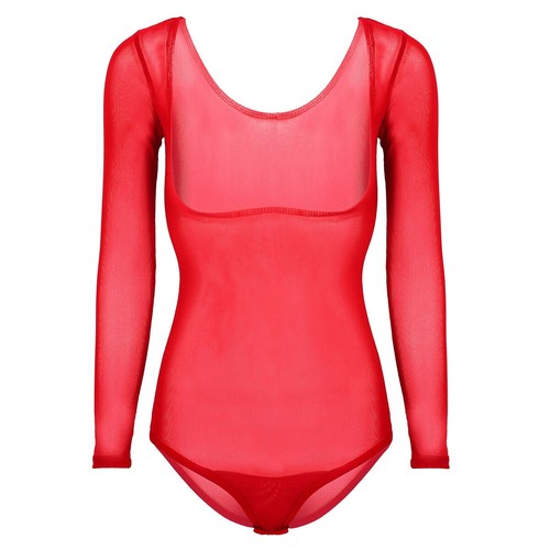 Mujeres Body Bodystocking Leotardo Transpirable Unitard Corte Alto Ropa de Club Transparente - Imagen 19 de 59