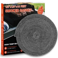 Smoker Gasket Seals 15 FT, 1/2" x 1/8" High Temp Grill Gasket Self Stick Felt...