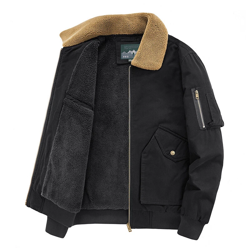 Fur lined military best sale jacket