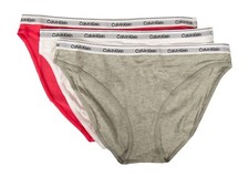 Image of CK CALVIN KLEIN women's briefs, pack of 3 items of visible elastic underpants, s