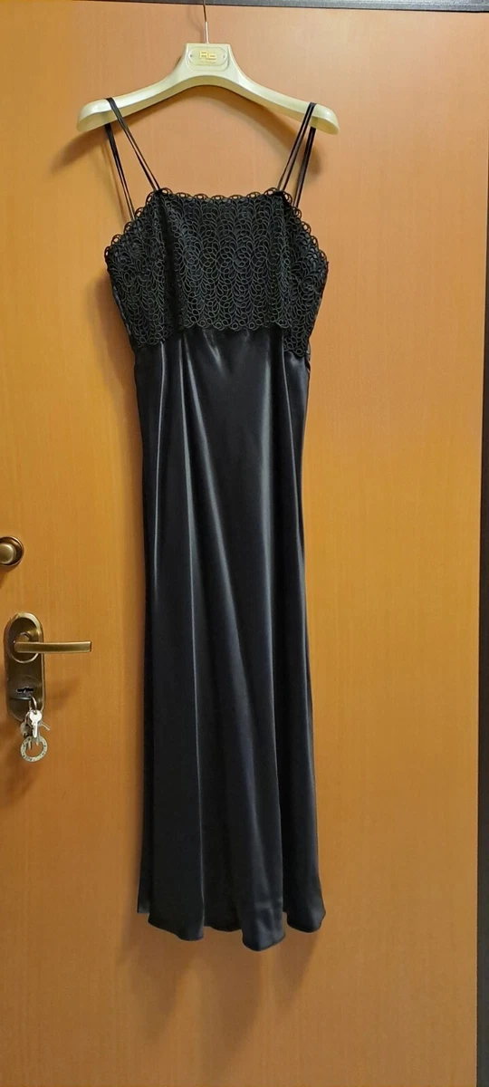 Camicia Da Notte La Perla In Cotone Nero - Taglia 8/Med, Nuova Con Etichette