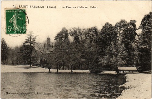 CPA ST-FARGEAU, REVÊTEMENT de la Digue du Réservoir du Bourdon EUR 17