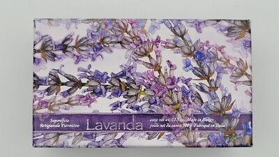 Saponificio Artigianale Fiorentino Lavanda Scented Bar Soap 10.5 oz Italy New