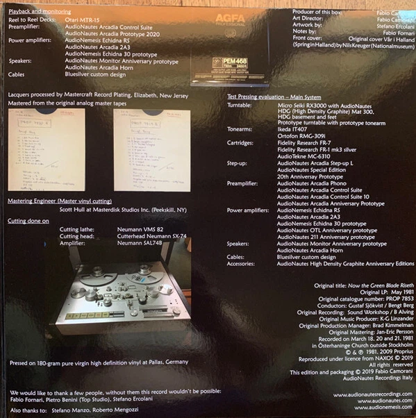 AUDIO NAUTES AN-1901 NOW THE GREEN BLADE RISETH STOCKHOLM CATHEDRAL CHOIR - Bild 3 von 4