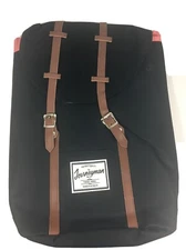 THE JOURNEYMAN BAG CO. BLACK LARGE CINCH BACKPACK ~ New