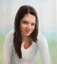Contemporary European oil painting portrait 
