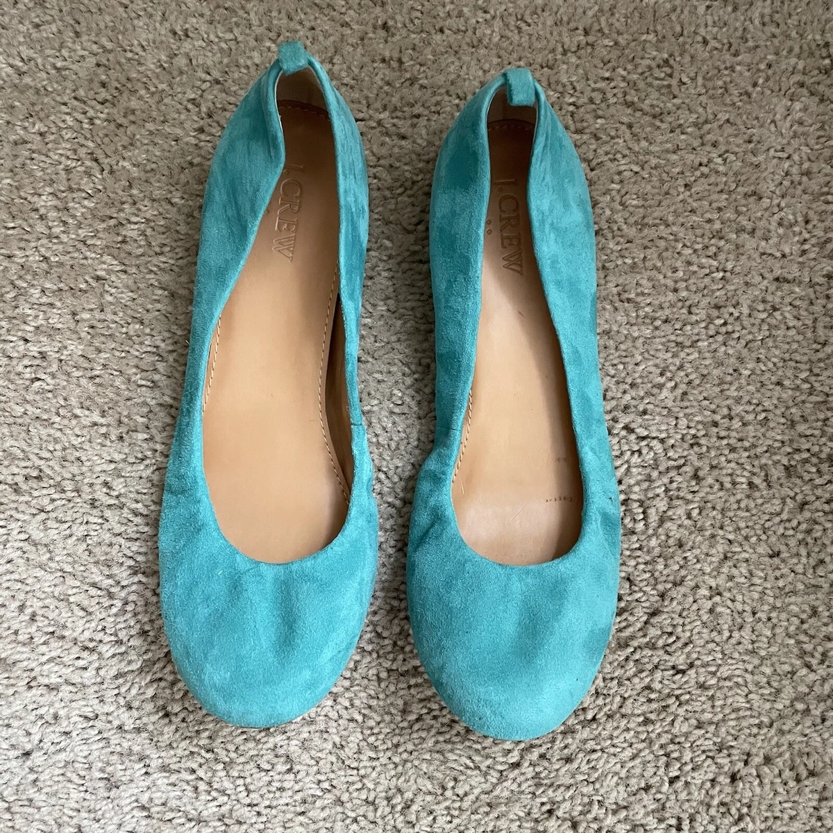 Turquoise store flats shoes