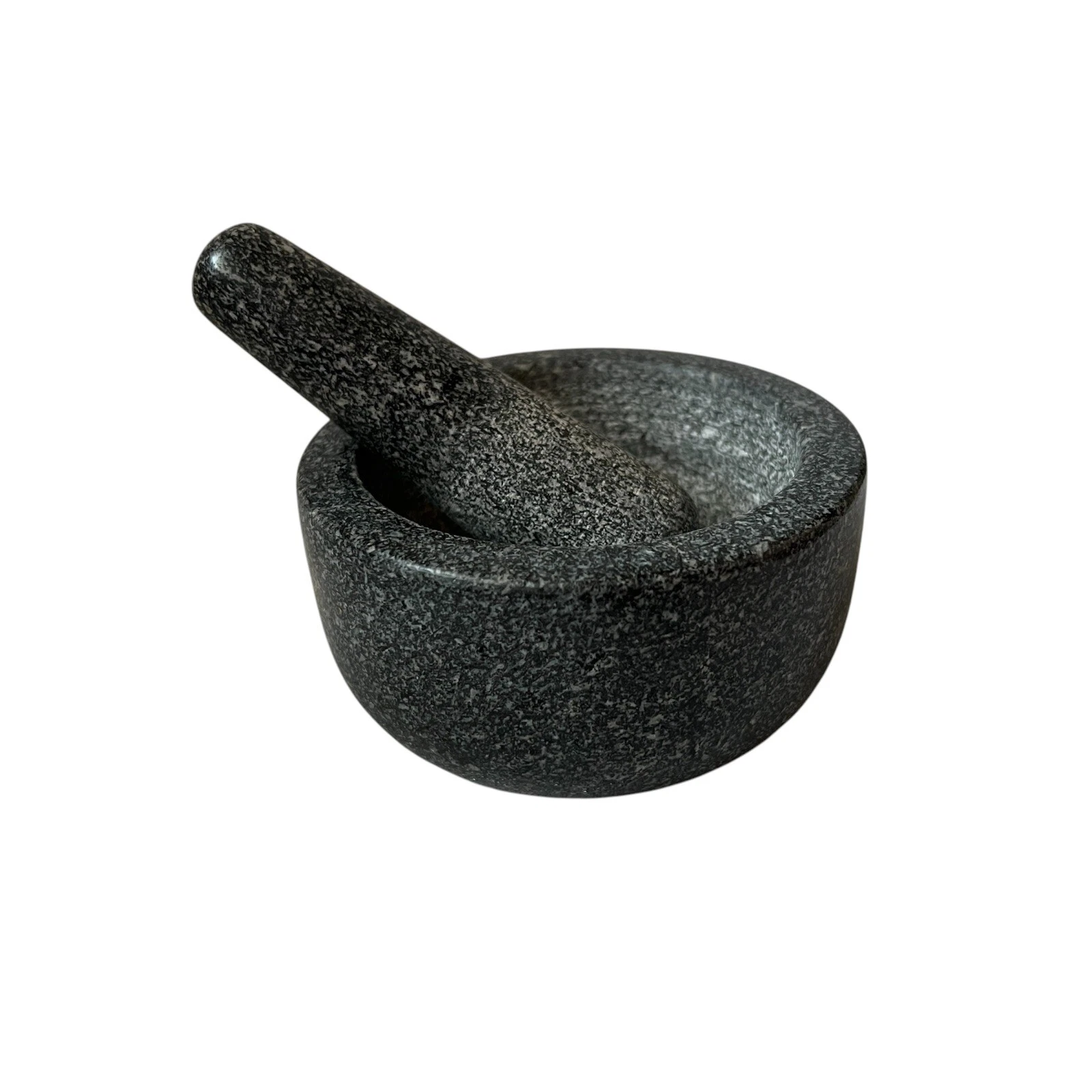 Mortar and Pestle Grey Granite Hand Crusher Kitchen Spices Herbs Grinder Mixing