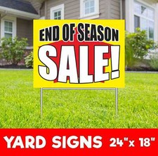 END OF SEASON SALE Yard Sign Corrugate Plastic with H-Stakes Clearance Discount