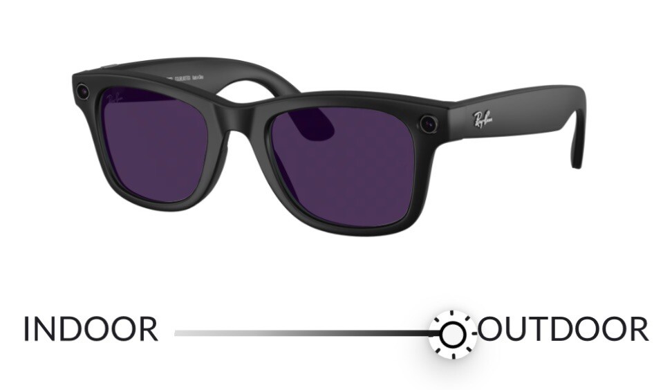RAY-BAN Meta Wayfarer 4008 Sunglasses MATTE Black