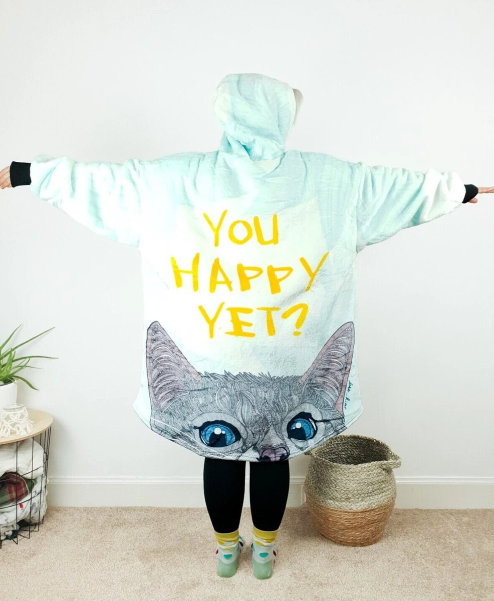 Super Soft Oversized Wearable Hooded Blanket Hoodie With Quirky