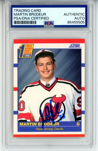 Martin Brodeur auto autograph card 1990-91 Score RC PSA DNA New Jersey Devils