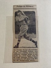 Joe Vosmik Cleveland Indians 1933 Sporting News Baseball Panel