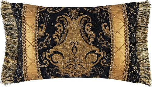 Loom and Mill 9-Piece Jacquard Comforter Set, Luxury Classic Black Damask Jacqua - Picture 8 of 12