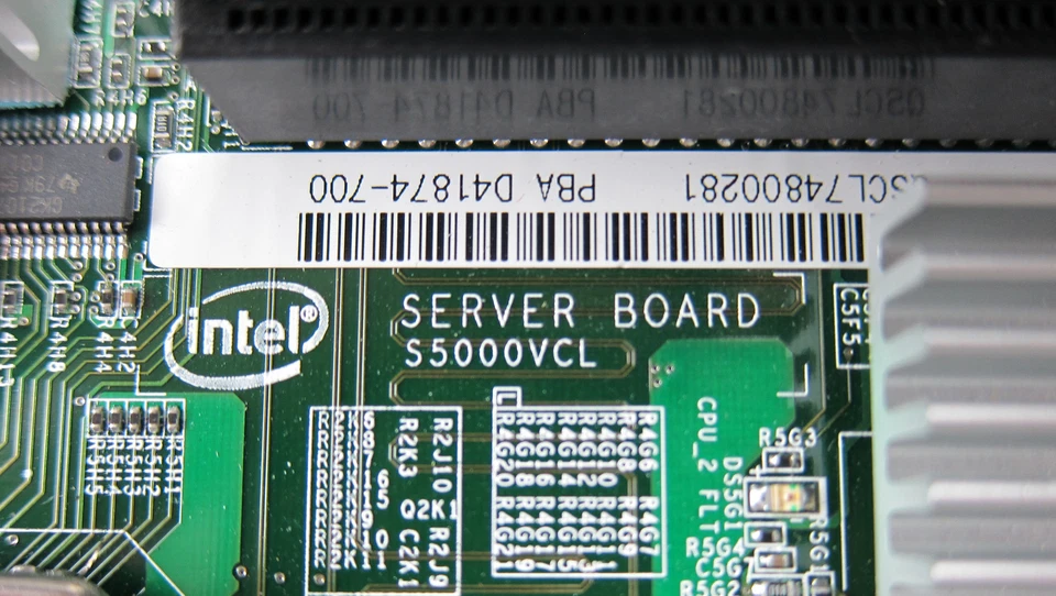Intel S5000VCL Dual Socket 771 Extended ATX Server Motherboard - Image 3 of 3