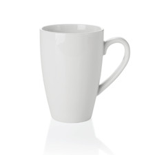 25x Becher Tasse, 450 ml, wei&szlig;, Porzellan, Kaffeetasse Konische Form