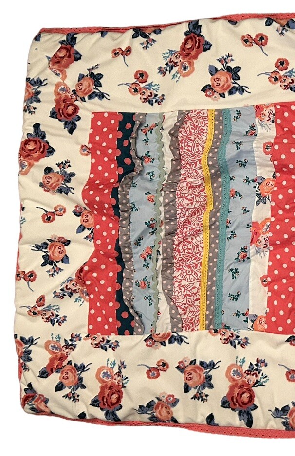 Matilda Jane Rock A Bye Blanket Crib Quilt 50" X 36" Floral Baby Bed