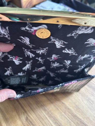 Ted Baker sexy ladies court shoes matching bag black with floral pattern size 7 - Picture 5 of 16