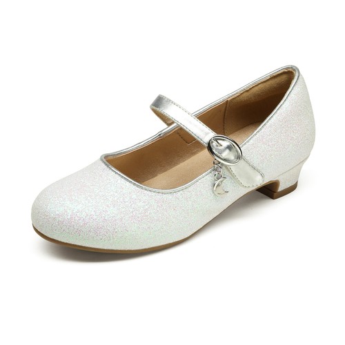 Girls Low Heel Sandals Party Shoes Wedding Shoes Mary Jane Shoes - Picture 12 of 16