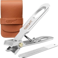 Toenail Clippers for Thick Nails for Seniors,Angled Head Large Toe Nail Clipper,