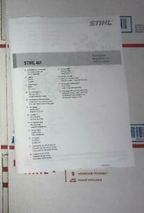 MS461, MS 461 Stihl Chainsaw Parts List Diagram Manual | eBay