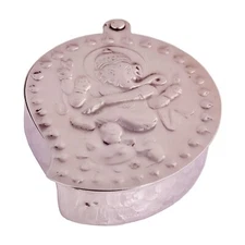 Stainless Steel Chandan Roli Tika Box Chopda Kumkum Holder Home Temple Pack 1