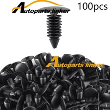 Plastic Rivets Fastener 8mm Dia Hole 100Pcs For Car Universal Auto Bumper Fender