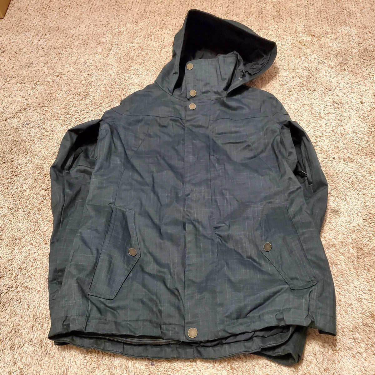 Burton DryRide Snowboard Jacket Women s Medium Hooded Coat Black