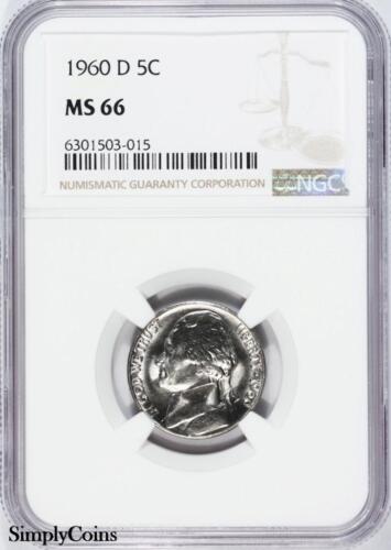 1960-D Jefferson Nickel ~ NGC MS66 ~ GEM BU UNCIRCULATED MQ - Picture 3 of 8