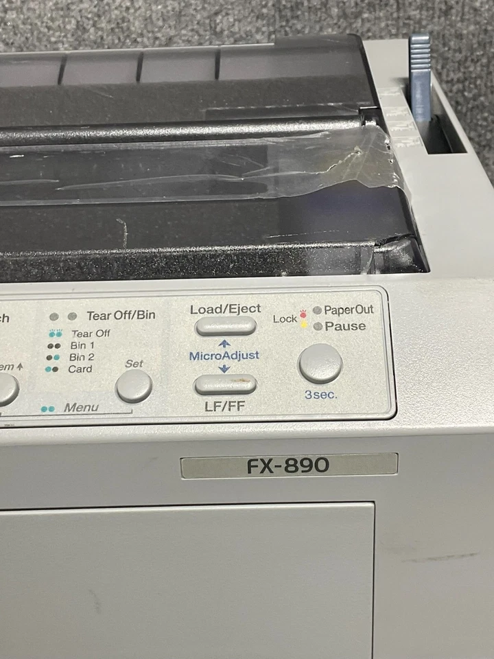 Epson P361A FX-890 🖨 Micro Adjust Impact Printer 120V – No Cover - Image 4 of 4