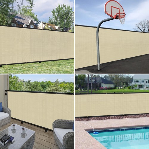 8'x50' Privacy Fence Screen Windscreen Garden Balcony Mesh Fabric Shade Cover - Picture 20 of 56