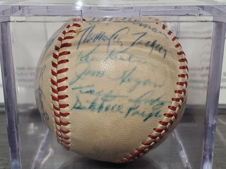 Бейсбольная карточка с автографом XRare Cleveland Indians 1948 World Series Paige Feller сертификат подлинности JSA - Изображение 2 из 4