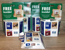 GENUINE HP 58 HPC6658A Photo Color Ink Cartridges SEALED Lot of Five 5 Expired