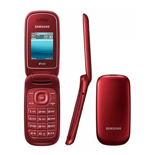 Samsung E1272 Basic klappbares Handy entsperren große Tastaturen Simfree Mobilteil - Bild 1 von 24