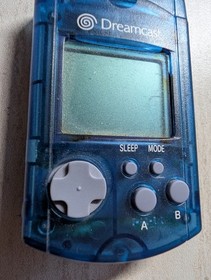 Official Sega Dreamcast Blue VMU Visual Memory Card Unit HKT-7000 With Cap OEM