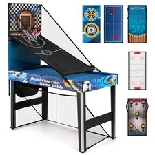 48  10-In-1 Multi Game Table w/Billiard Table Tennis Hockey Basketball Football