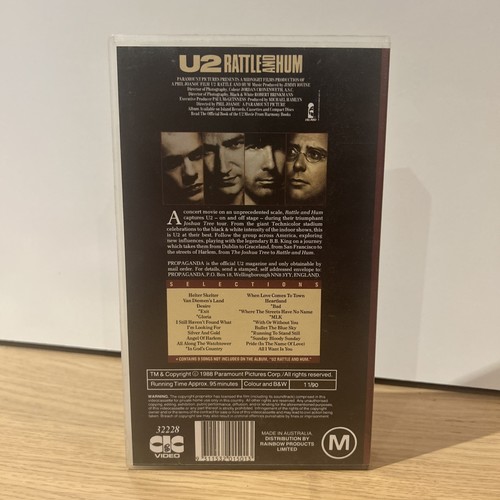 U2 Rattle & Hum VHS 1988 Music - Sealed - Very Rare - Bild 3 von 6