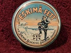 ESKIMO LEATHER RUBBER BOOT GREASE / FAT VINTAGE TIN BOX  SWEDEN SWEDISH - FULL !