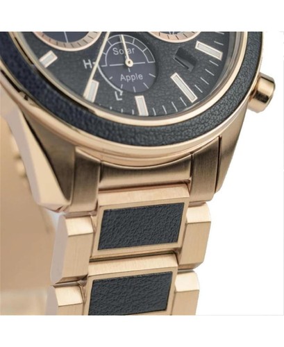 JACQUES LEMANS Men Eco-Drive Casual Watch Classic Dress Black Dial Waterproof Ro - Picture 4 of 6