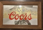 Vintage Coors Beer Mirror Sign Mountains Rare Bar Pub Man Cave Wall Decor