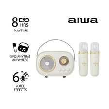 Aiwa Retro Wireless Karaoke Speaker Choose 1 from 3 Colors 7.5" Battery