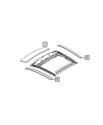 Genuine Mopar Sunroof Mechanism Cover 7RU69U00AA