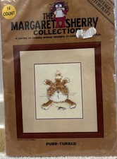 THE MARGARET SHERRY COLLECTION CAT AND MOUSE CROSS STITCH KIT.